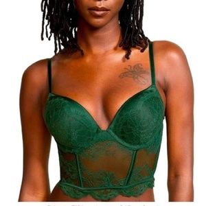 VICTORIAS SECRET VS Bombshell Push Up Lace Corset NEW WITH TAGS 34B 34C 34D